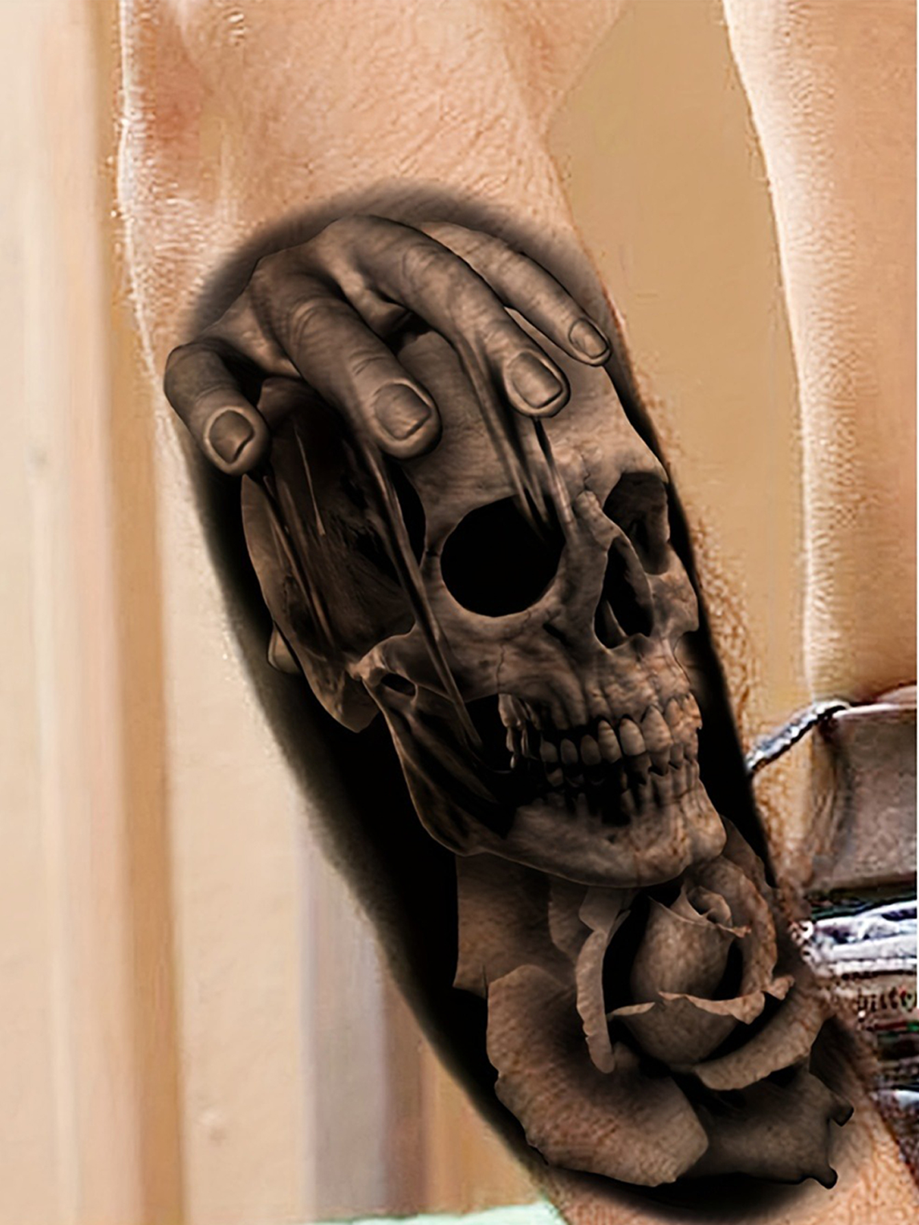 Skull Ghost  Temporary Tattoo Sticker